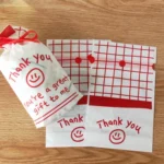 Medium Simple Drawstring Pocket Smile Gift Food Travel Packaging Bag
