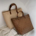 Retro Large-Capacity Bamboo Portable Straw Beach Bag - Image 2