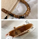 Retro Large-Capacity Bamboo Portable Straw Beach Bag - Image 3