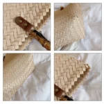 Retro Large-Capacity Bamboo Portable Straw Beach Bag - Image 4
