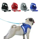 Adjustable Polyester Mesh Reflective Vest Lead Leash for Pet Dog - Image 2