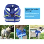Adjustable Polyester Mesh Reflective Vest Lead Leash for Pet Dog - Image 3