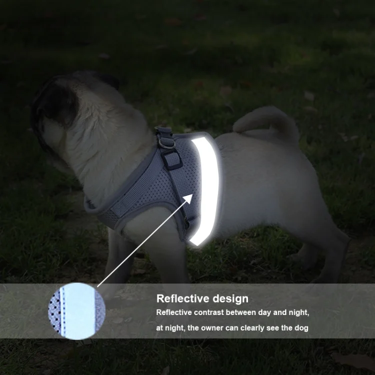 TBD049234801A_4.webp Adjustable Polyester Mesh Reflective Vest Lead Leash for Pet Dog - Image 5