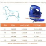 Adjustable Polyester Mesh Reflective Vest Lead Leash for Pet Dog - Image 7