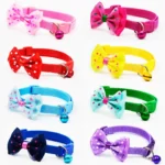 Adjustable Bow Knot Bell Collar Cat Dog Collars Pet Supplies - Image 3