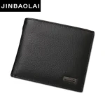 Genuine Leather Wallet Fashion Short Bifold Men Wallet Casual Soild Men Wallets With Coin Pocket Purses Male Wallets - Image 2