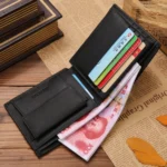 Genuine Leather Wallet Fashion Short Bifold Men Wallet Casual Soild Men Wallets With Coin Pocket Purses Male Wallets - Image 4