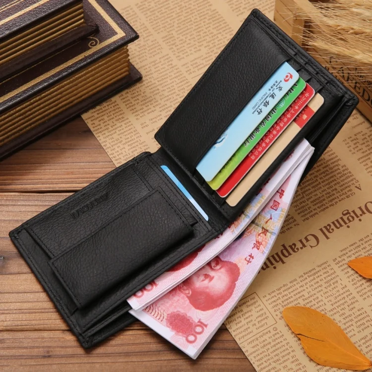 TBD049330401A_3.webp Genuine Leather Wallet Fashion Short Bifold Men Wallet Casual Soild Men Wallets With Coin Pocket Purses Male Wallets - Image 4