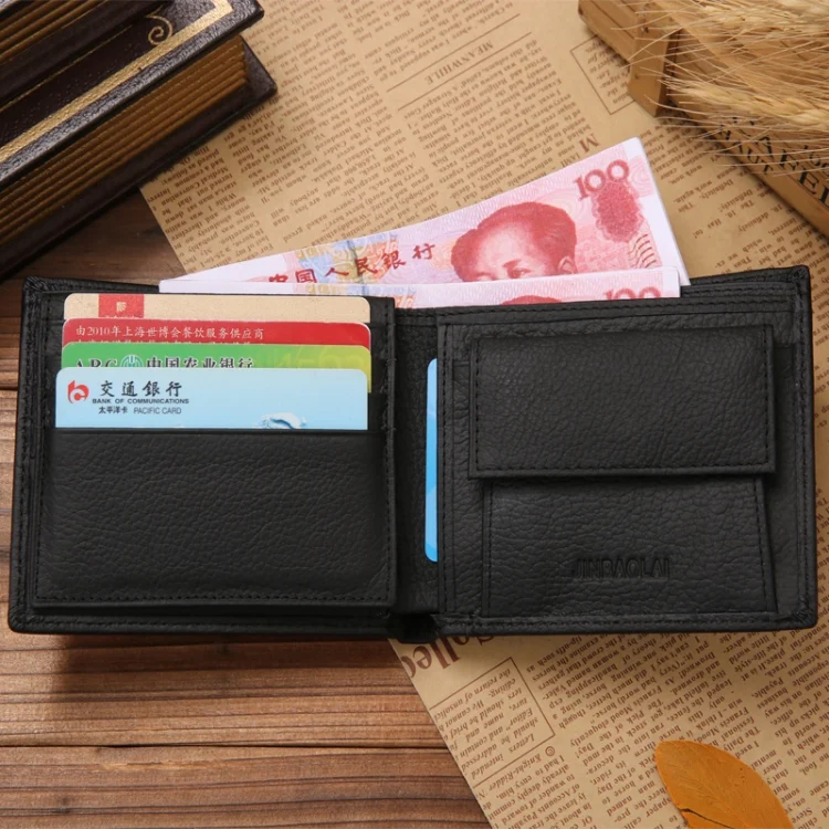 TBD049330401A_4.webp Genuine Leather Wallet Fashion Short Bifold Men Wallet Casual Soild Men Wallets With Coin Pocket Purses Male Wallets - Image 5