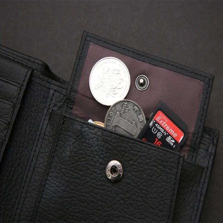TBD049330401A_6.webp Genuine Leather Wallet Fashion Short Bifold Men Wallet Casual Soild Men Wallets With Coin Pocket Purses Male Wallets - Image 7