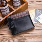 Men Vintage Leather Hasp Short Coin Pocket Purse Card Holder Wallets - Image 3