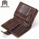 Vintage Men Wallet Genuine Leather Short Wallets Male Multifunctional Cowhide Male Purse Coin Pocket Photo Card Holder - Image 2