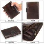 Vintage Men Wallet Genuine Leather Short Wallets Male Multifunctional Cowhide Male Purse Coin Pocket Photo Card Holder - Image 6