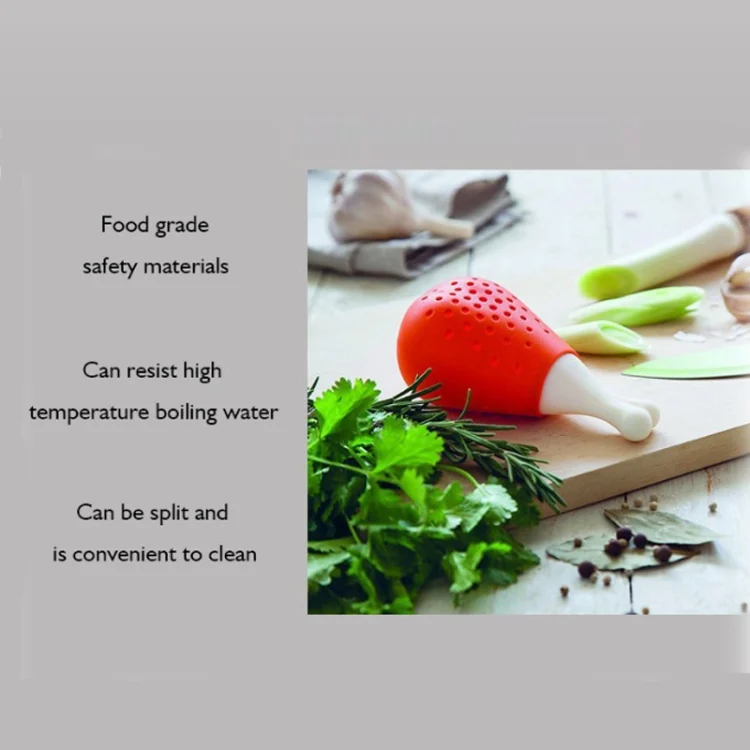 TBD04936446_4.webp Silicone Cartoon Dog Bone Chicken Leg Condiment Filter Bag Soup Filter - Image 5