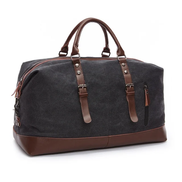TBD049392701C.webp Canvas Leather Men Travel Bags Carry on Luggage Bags Men Duffel Bags Handbag Travel - Image 1