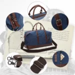Canvas Leather Men Travel Bags Carry on Luggage Bags Men Duffel Bags Handbag Travel - Image 7