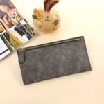 Ladies Long Wallet Simple Style Coin Purse Leather Thin Wallets - Image 7