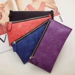 Ladies Long Wallet Simple Style Coin Purse Leather Thin Wallets - Image 4