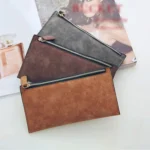 Ladies Long Wallet Simple Style Coin Purse Leather Thin Wallets - Image 5
