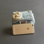 Flower Rivet Glitter Metal Chain Kid Shoulder Bag - Image 6