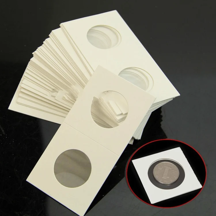 TBD0495166.webp 50 PCS / 3 Sets 40mm Diameter Coin Protector Square Coin Collection Paper Clip - Image 1