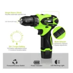 DZ033 12V Electric Screwdriver Lithium Battery Rechargeable Multi-function Cordless Electric Drill Power Tools - Image 6