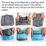 Fashion Large Capacity Bag Women Nylon Folding Bag Unisex Luggage Travel Handbags - Image 4