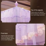 Palace Style Encryption Floor-standing Stainless Steel Three-door Mosquito Net - Image 6