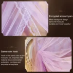 Palace Style Encryption Floor-standing Stainless Steel Three-door Mosquito Net - Image 7