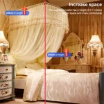 U-shaped Three-door Stainless Steel Tube Floor Mosquito Net - Image 4