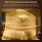 U-shaped Guide Rail Retractable Three-door Mosquito Net - Image 6
