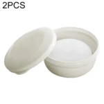 2 PCS Circular Drainage Covered Portable Travel Soap Box