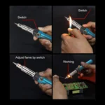 Hot Air Gun Multi-function Adjustable Temperature Gas Soldering Iron Cordless Welding Pen - Image 8