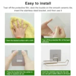 Repeatedly Reusable Punching-Free Stainless Steel Tissue Holder With Strong Traceless Hook Attachment - Image 7