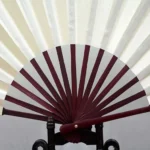 Pure Color Blank Silk Cloth Folding Fan Chinese Style Calligraphy Painting Fan - Image 3