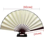 Pure Color Blank Silk Cloth Folding Fan Chinese Style Calligraphy Painting Fan - Image 4