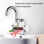 220V Kitchen Tankless Water Heater Instant Electric Faucet Electric Heater Tap with Temperature Display - Image 4