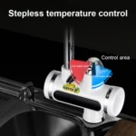 220V Kitchen Tankless Water Heater Instant Electric Faucet Electric Heater Tap with Temperature Display - Image 10