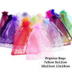 100 PCS Organza Gift Bags Jewelry Packaging Bag Wedding Party Decoration, Size: 7x9cm - Image 2