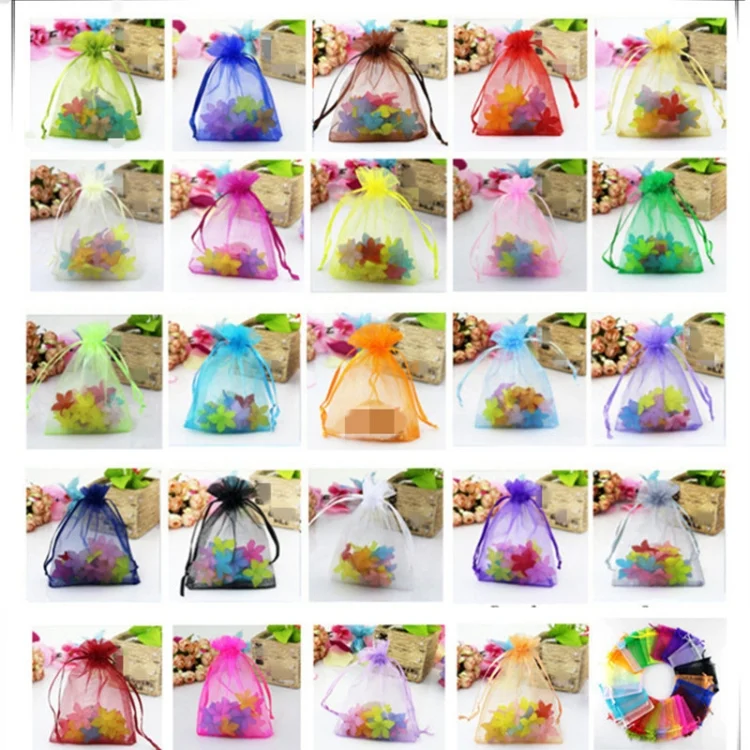 TBD050165601A_2.webp 100 PCS Organza Gift Bags Jewelry Packaging Bag Wedding Party Decoration, Size: 7x9cm - Image 3
