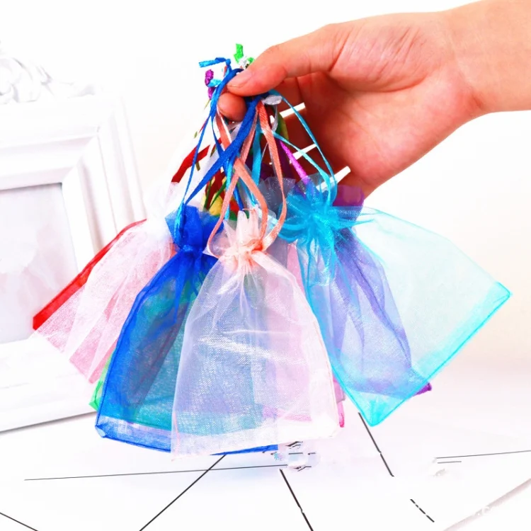 TBD050165601A_3.webp 100 PCS Organza Gift Bags Jewelry Packaging Bag Wedding Party Decoration, Size: 7x9cm - Image 4