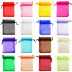 100 PCS Organza Gift Bags Jewelry Packaging Bag Wedding Party Decoration, Size: 7x9cm - Image 5