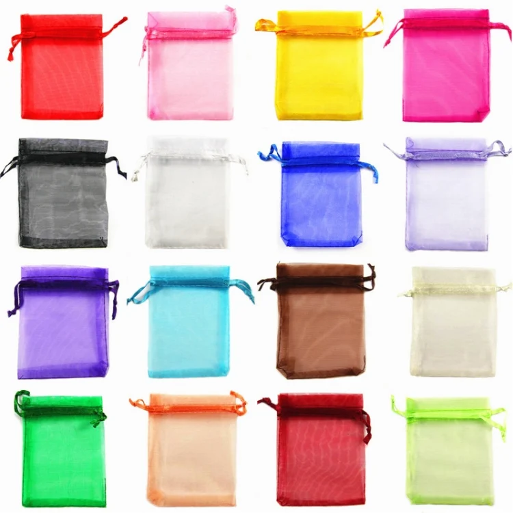 TBD050165601A_4.webp 100 PCS Organza Gift Bags Jewelry Packaging Bag Wedding Party Decoration, Size: 7x9cm - Image 5