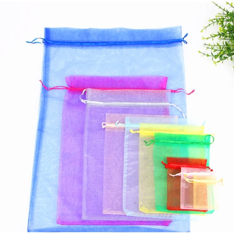 TBD050165601A_5.webp 100 PCS Organza Gift Bags Jewelry Packaging Bag Wedding Party Decoration, Size: 7x9cm - Image 6