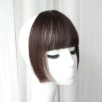 Women Fake Fringe Clip In Bangs Hair Extensions with High Temperature Synthetic Fiber - Image 2