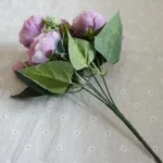 Beautiful Rose Peony Artificial Silk Flowers Small Bouquet Fores Home Party Spring Wedding Decoration Fake Flower - Image 3
