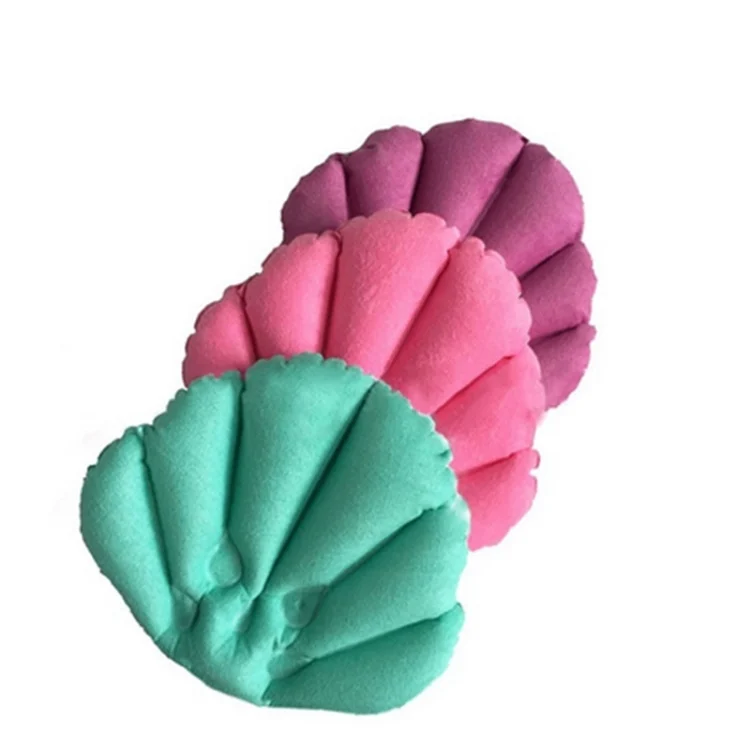 TBD0504594_2.webp Shell Shaped Soft Bathroom Pillow Home Comfortable Spa Inflatable Bathtub Cushion, Random Color Delivery - Image 3
