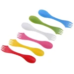 2 Set  3 In 1 Outdoor Camp Tableware Heat Resistant Spoon Fork Knife Camping Hiking Utensils (6pcs=1set) - Image 2