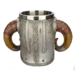 Stainless Steel Skull Mug Ram Horned Warrior Beer Coffee Mug Tea Cup Halloween Bar Drinkware Gift - Image 6