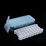 Household Silicone Ice Box With Lid Ice Cube Mold Refrigerator Ice Lattice Quick Freezer Random Color Delivery